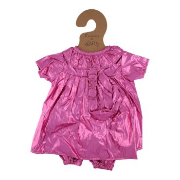 Tenue de poupée Rosie robe métallisée fuchsia