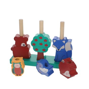 Jeu à empiler bébé les animaux de la forêt