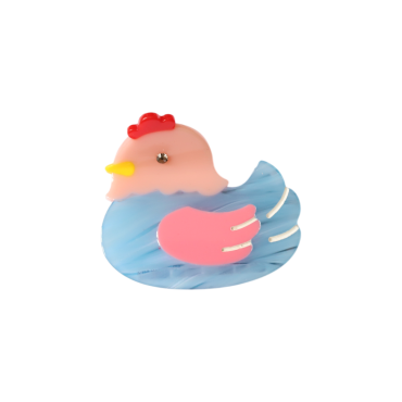 pince à cheveux crabe poule bleue
