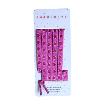 lacets enfant coeurs roses aland