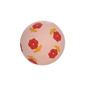 petit ballon jeux enfant fleurs rouges