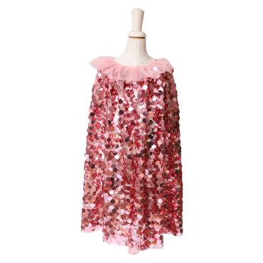 cape déguisement enfant écailles roses