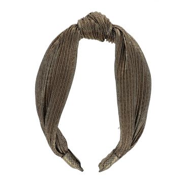 serre-tête plissé doré femme la bonne aventure