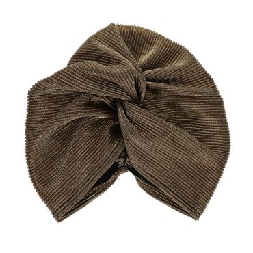 turban plissé doré