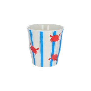 petit verre mélamine crabe rouge