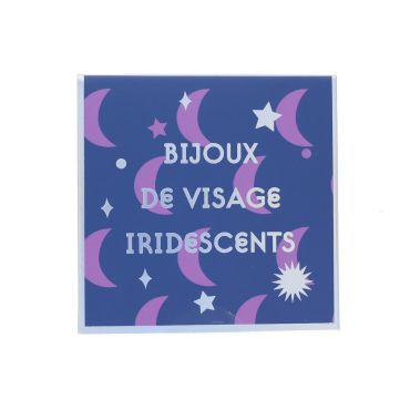 bijoux de visage strass iridescents