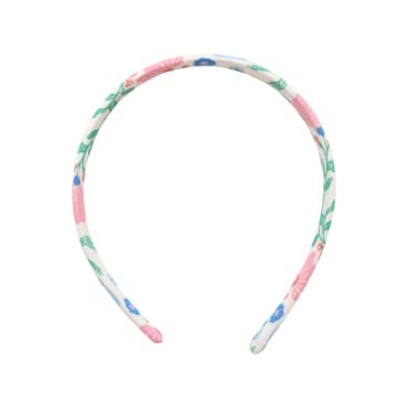 serre-tête bébé fleuri bleu et rose