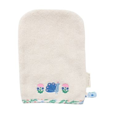 gant de toilette joli paon