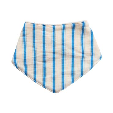 bavoir bandana rayé bleu