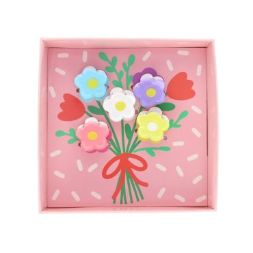 petites pinces cheveux fleurs multicolores
