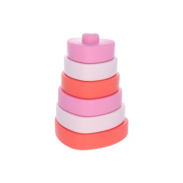 tour à empiler silicone rose