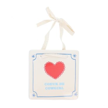 Plaque en céramique "Coeur de cowgirl" - Rodéo Disco