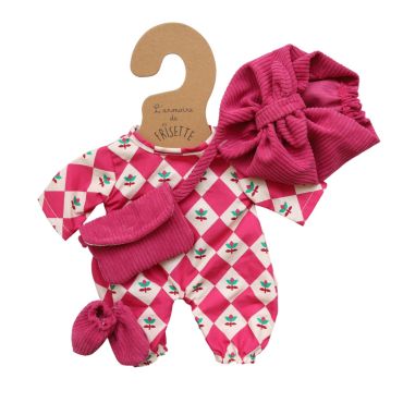 tenue de poupée fleurs roses Aland