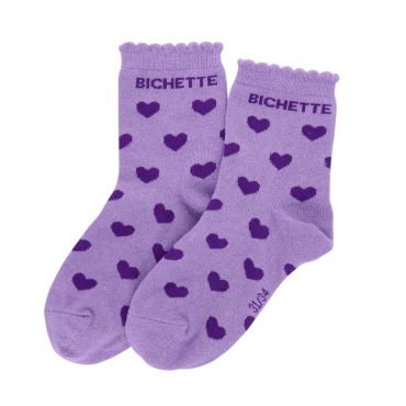 chaussettes enfant paillettes bichette violet