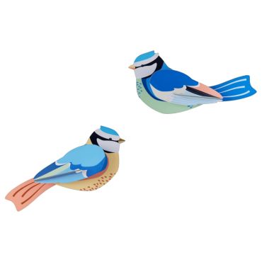 trophée mural oiseaux bleus