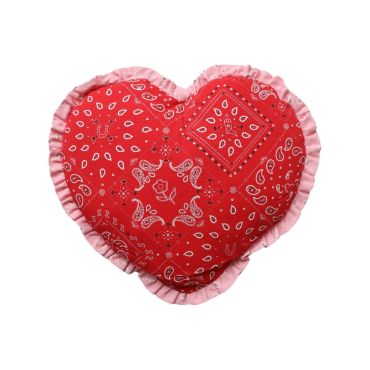Coussin cœur décoratif rouge bandana Rodéo Disco