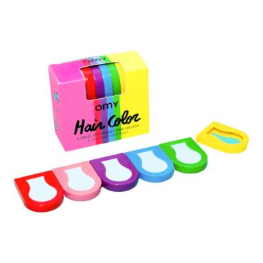 craies temporaires pour cheveux 6 couleurs