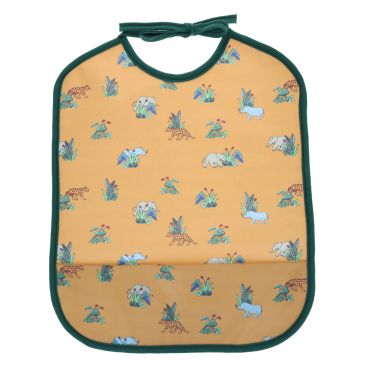 Bavoir toile ciree savane moutarde