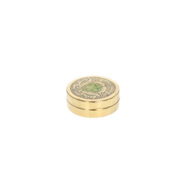 Boîte métal dorée et verte