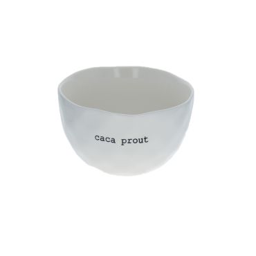Bol céramique blanc caca prout