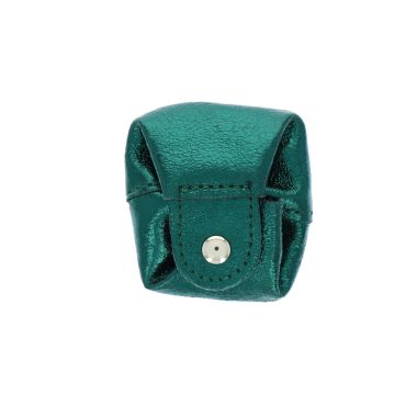 Bourse en cuir vert foncé