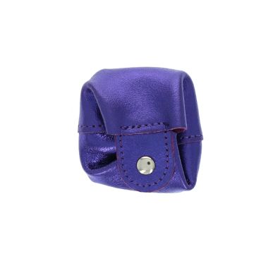 Bourse en cuir violet