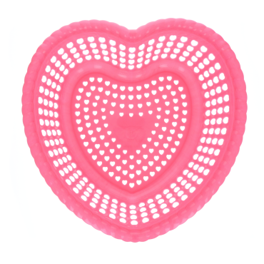 Corbeille coeur pêche