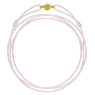 Cordon rose pâle fermoir doré