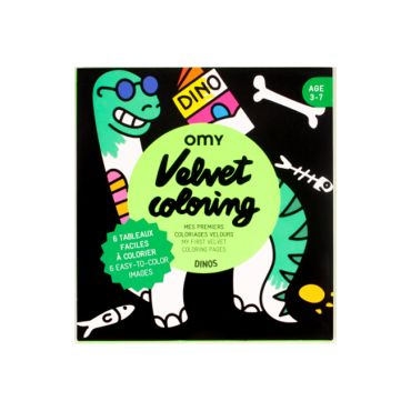 Dinosaure en velours à colorier