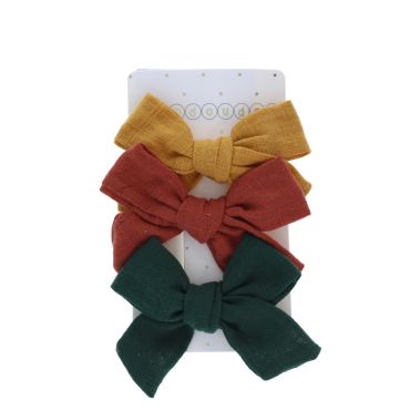 Lot de 3 barrettes à noeud