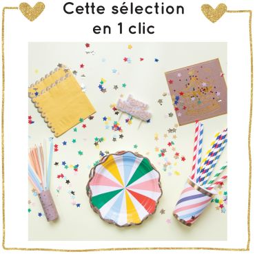 Ensemble déco Anniversaire Jaune
