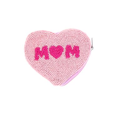 porte-monnaie perles rose