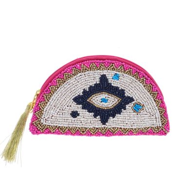 porte-monnaie perles oeil