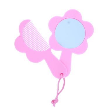 Set miroir peigne fleur