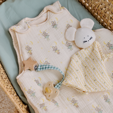 Gigoteuse bébé ecru jaune petites souris