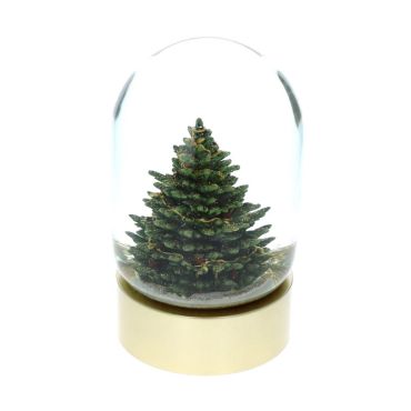 boule à neige sapin or 