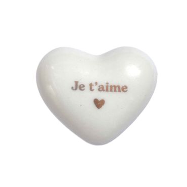 coeur en céramique je t'aime