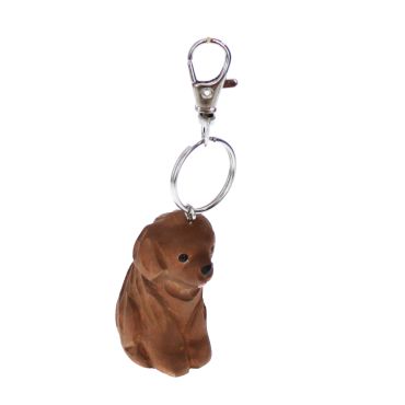 porte clé chien en bois trousseau de clé