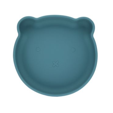 Assiette silicone bleu ciel
