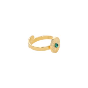 bague soleil doré bijou femme acier