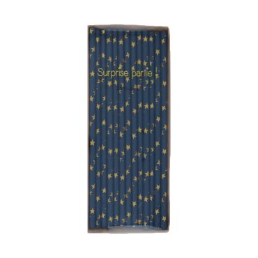 Pailles étoiles dorées anniversaire fête