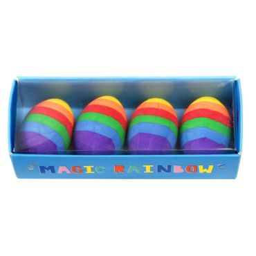 Lot de 4 gommes oeufs arc-en-ciel