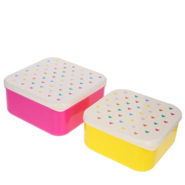 lunch box coeurs multicolores