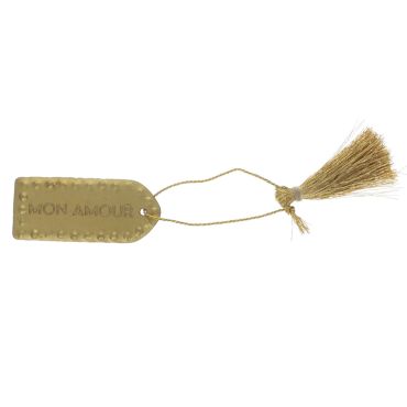 petite plaque laiton doré mon amour