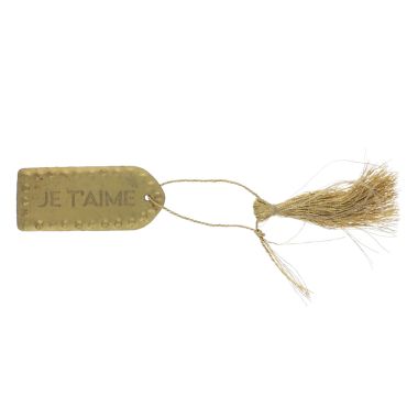 plaque laiton je t'aime