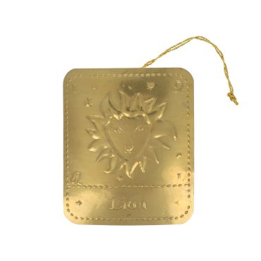 plaque laiton astrologie lion
