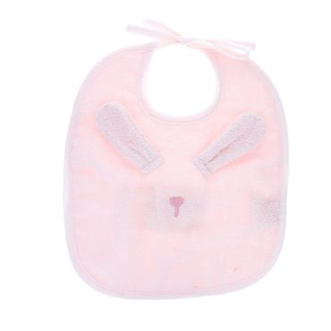 bavoir eponge lapin rose pale