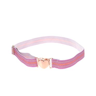 ceinture elastique rose paillettes coeur