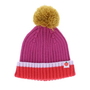 bonnet corail pomme enfant dans mon jardin