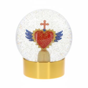 Boule à neige coeur ex voto